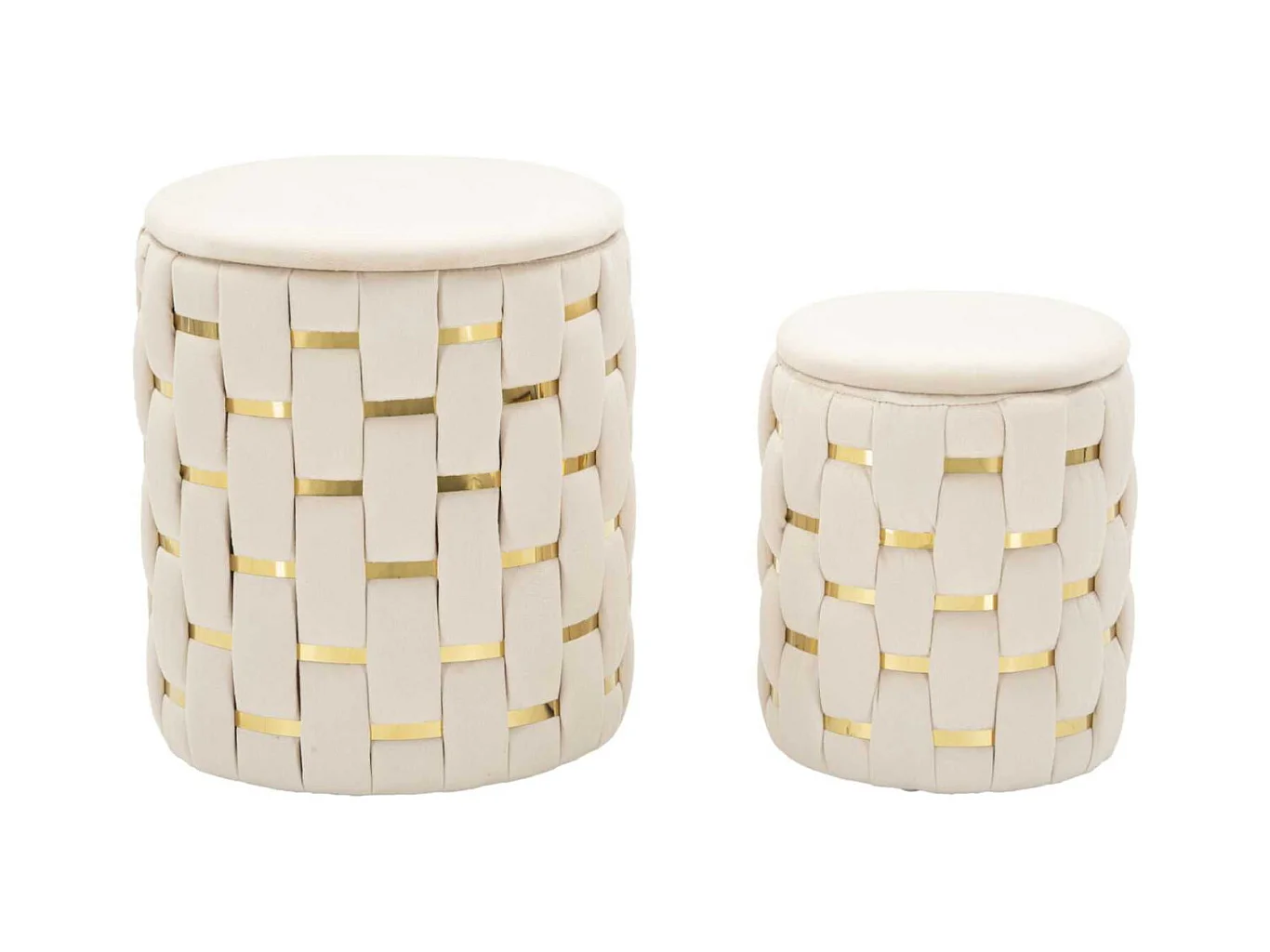 Pouf avec rangement intégré Shanty (Lot de 2)