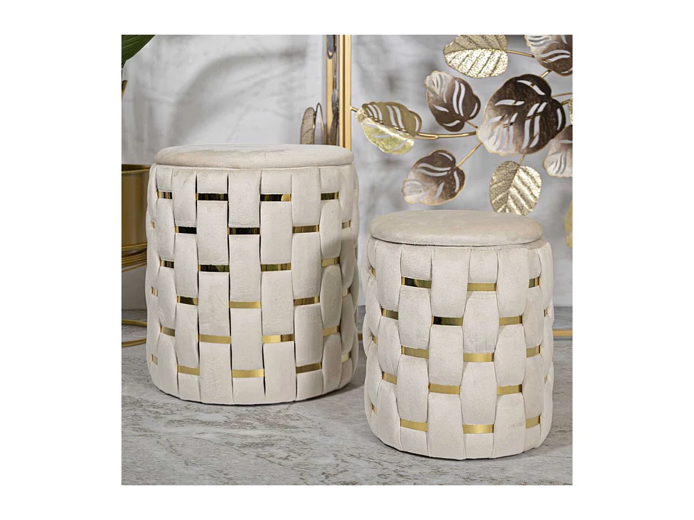 Pouf avec rangement intégré Shanty (Lot de 2)