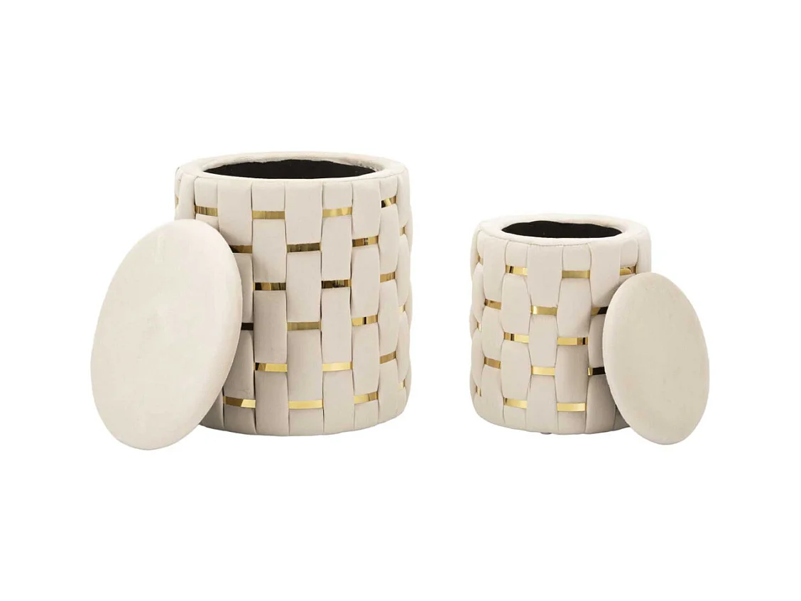 Pouf avec rangement intégré Shanty (Lot de 2)