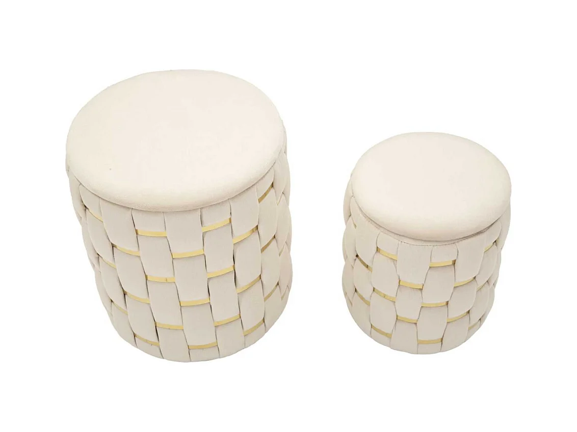 Pouf avec rangement intégré Shanty (Lot de 2)