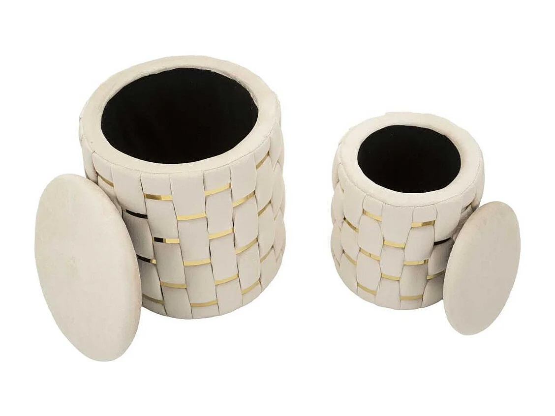 Pouf avec rangement intégré Shanty (Lot de 2)