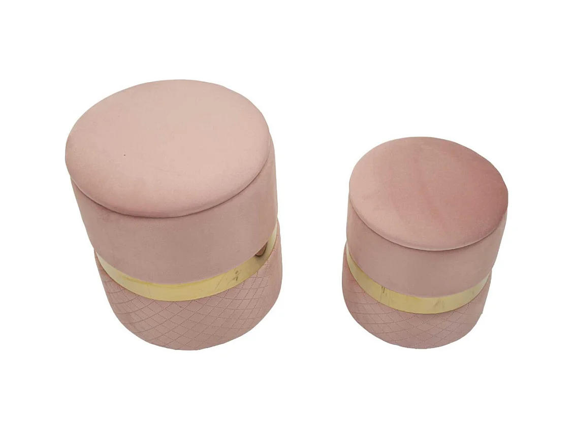 Pouf avec rangement intégré Sheffild (Lot de 2)