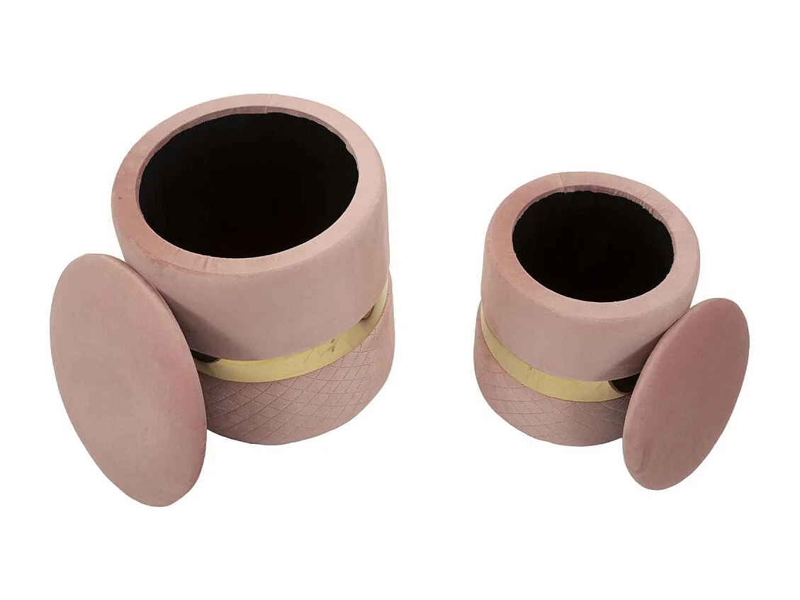 Pouf avec rangement intégré Sheffild (Lot de 2)