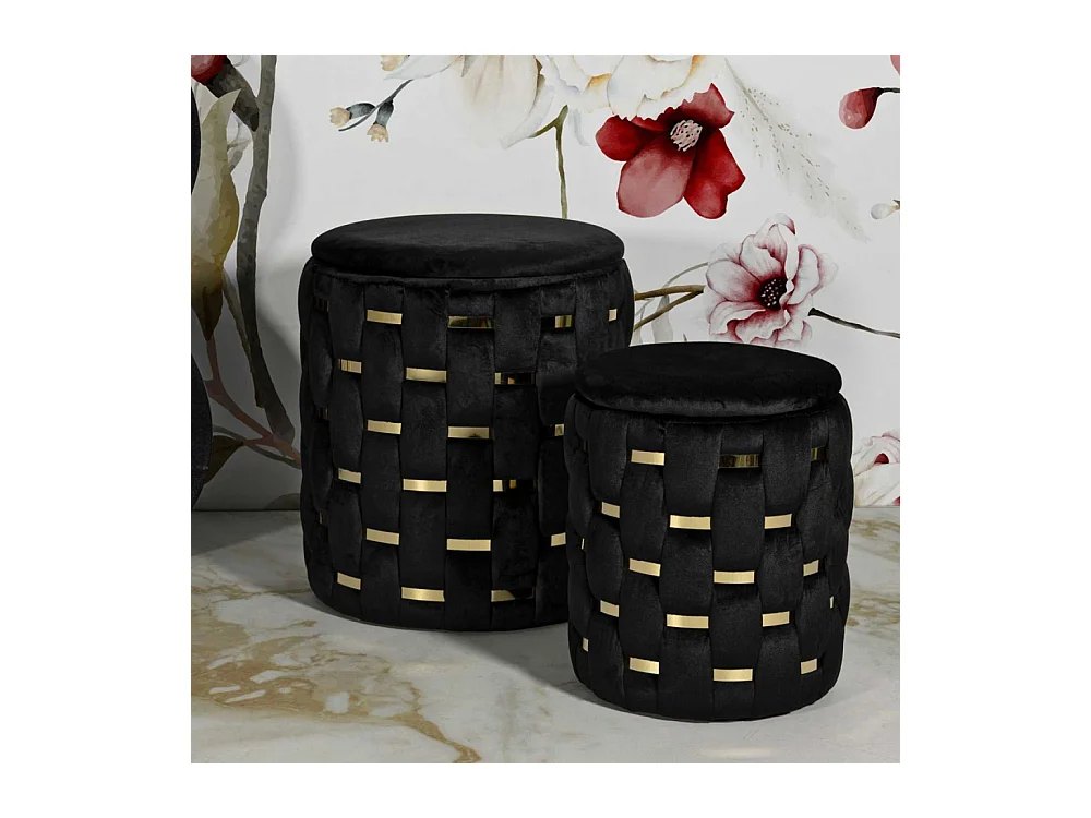 Pouf avec rangement intégré Shanty (Lot de 2)