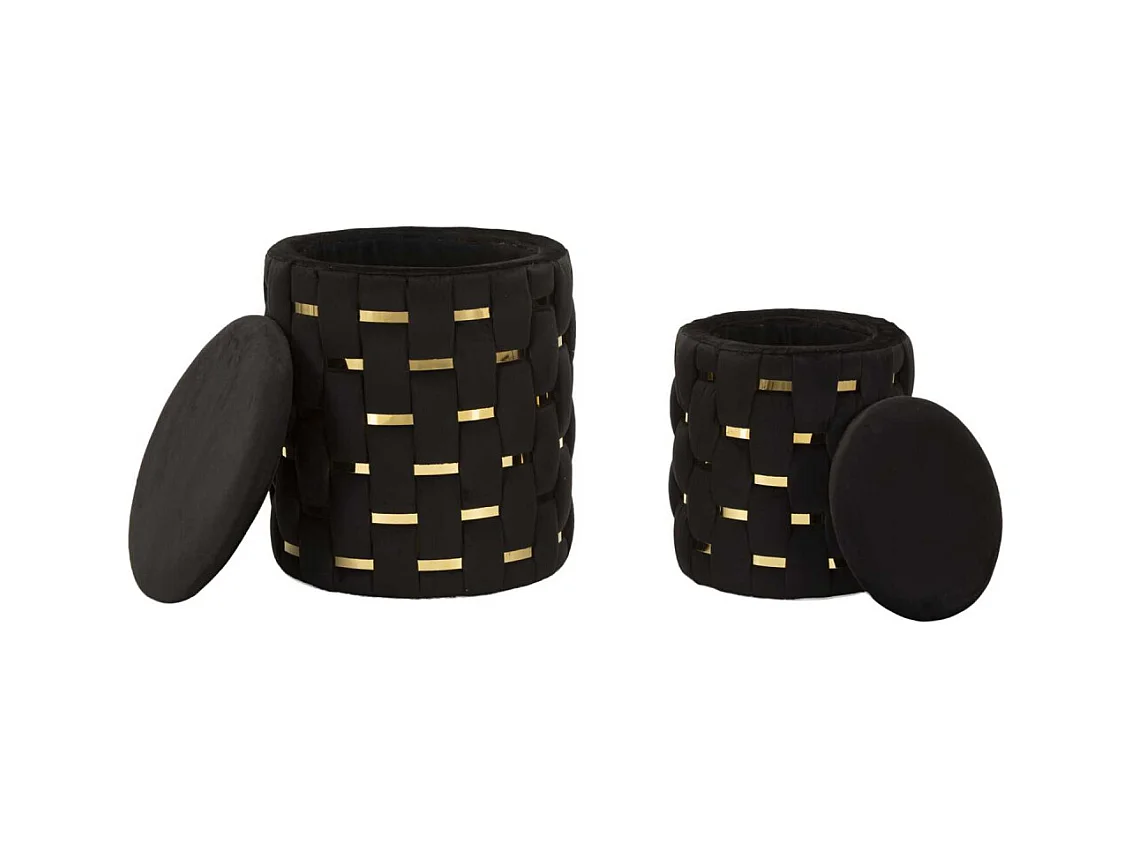 Pouf avec rangement intégré Shanty (Lot de 2)