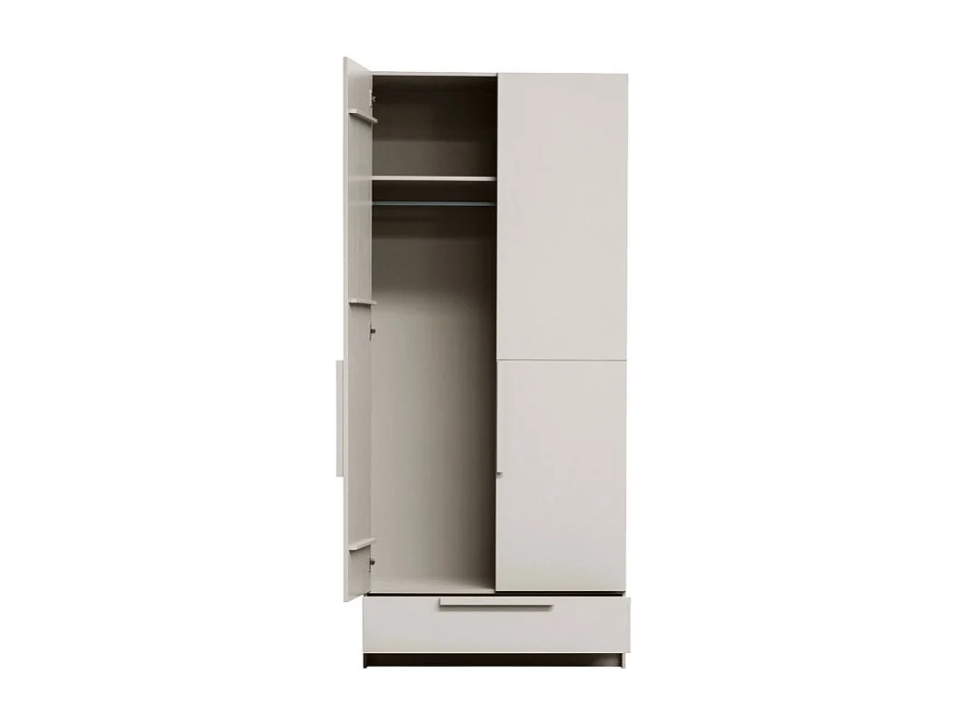 Pure - Armoire 2 portes en bois L95cm - Beige