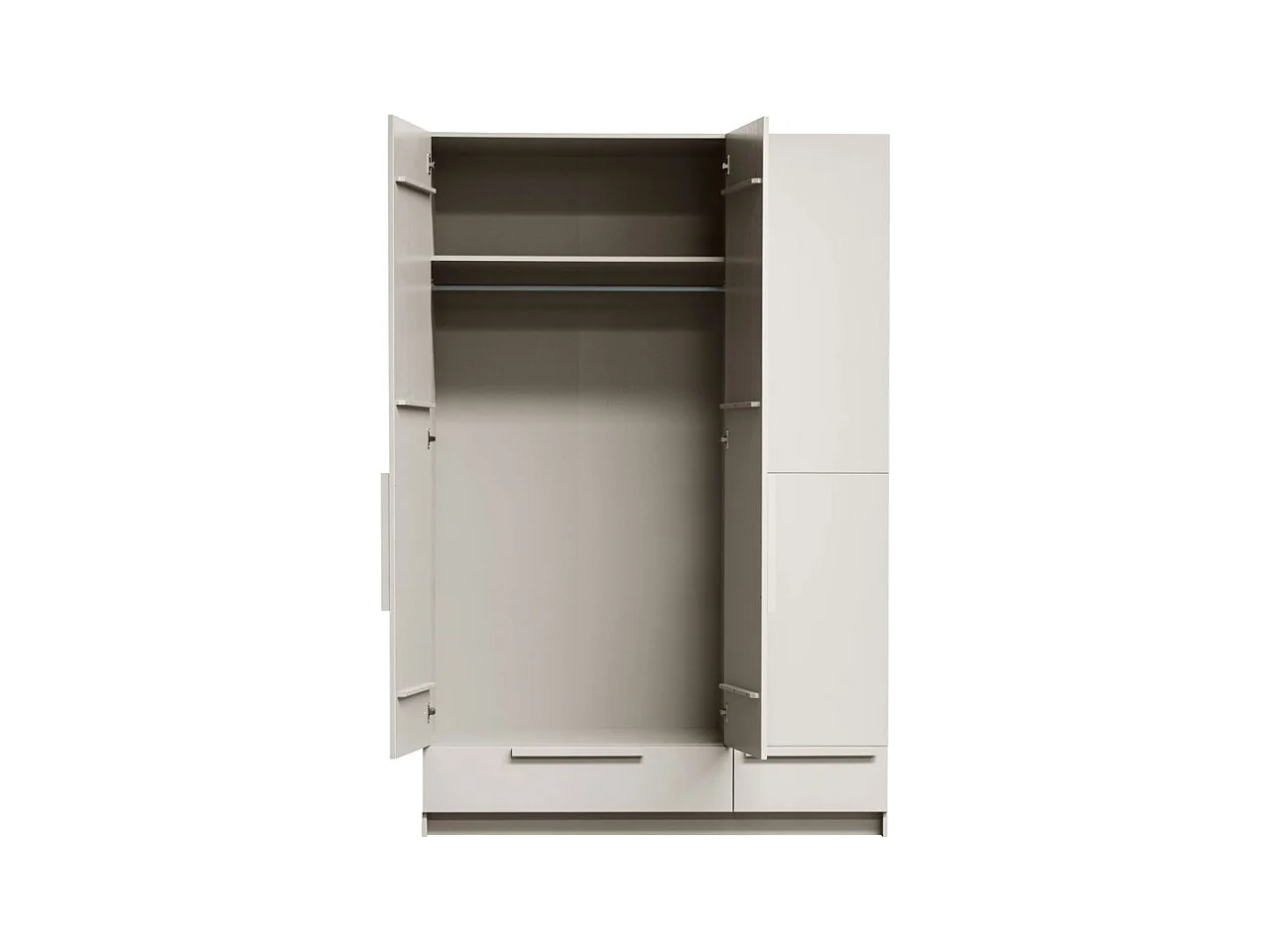 Pure - Armoire 3 portes en bois H215cm - Beige