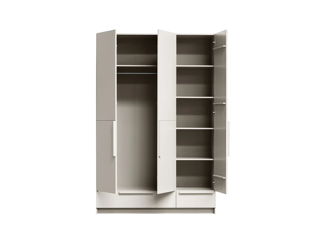 Pure - Armoire 3 portes en bois H215cm - Beige