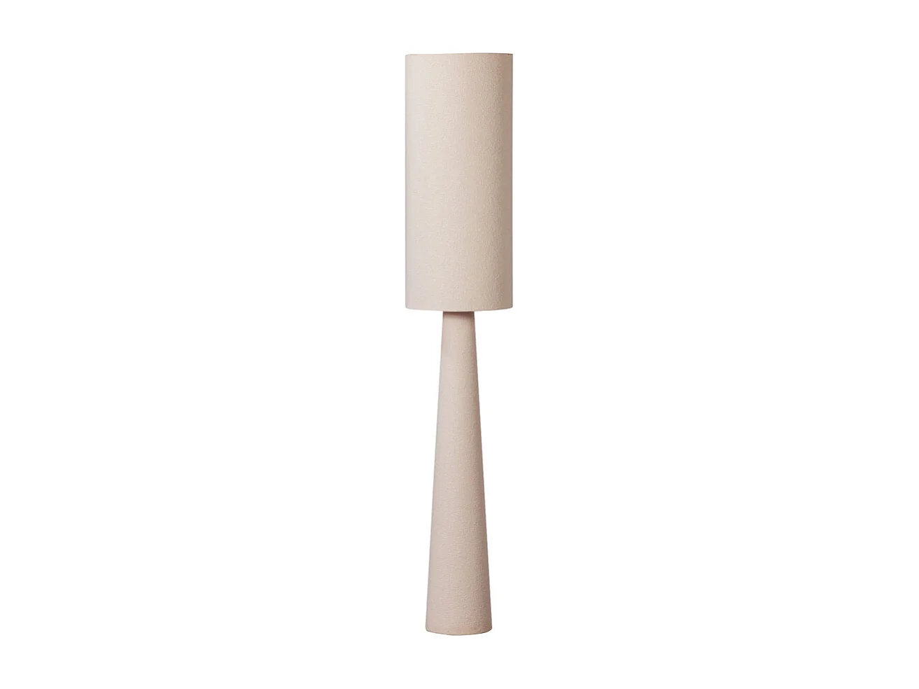 Loft - Lampadaire en tissu bouclette et métal H187cm - Naturel