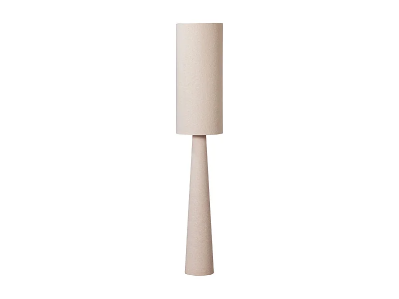 Loft - Lampadaire en tissu bouclette et métal H187cm - Naturel