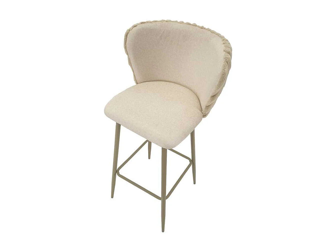 Chaise de bar en tissu et métal Alaska (Lot de 2)