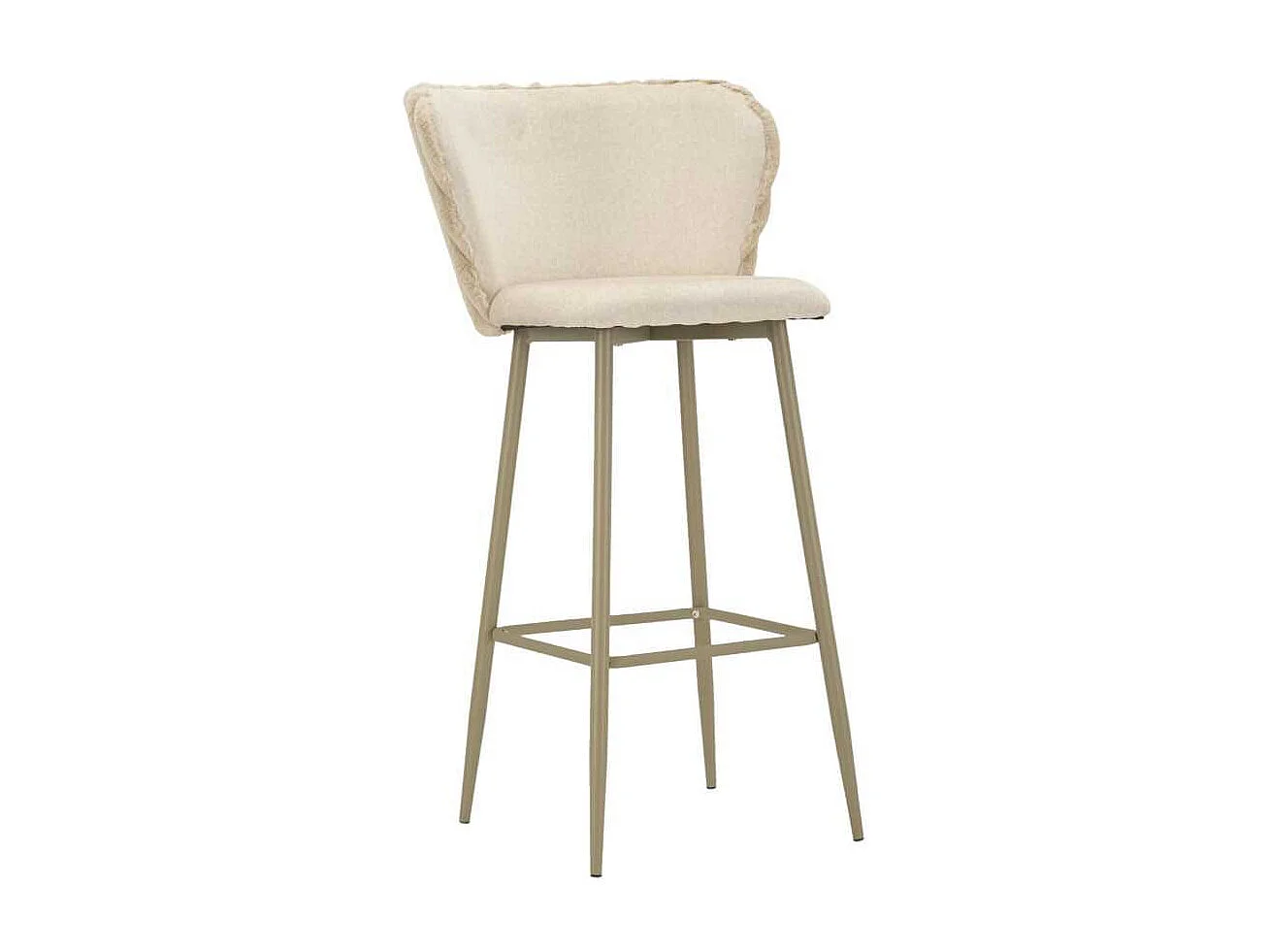 Chaise de bar en tissu et métal Alaska (Lot de 2)