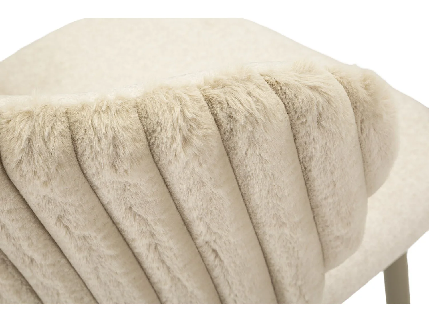 Alaska Barstol -B- Creme, Sæt med 2 stk. lavet af jern og polyester, moderne design med en sædehøjde på 77 cm - Modern Collection