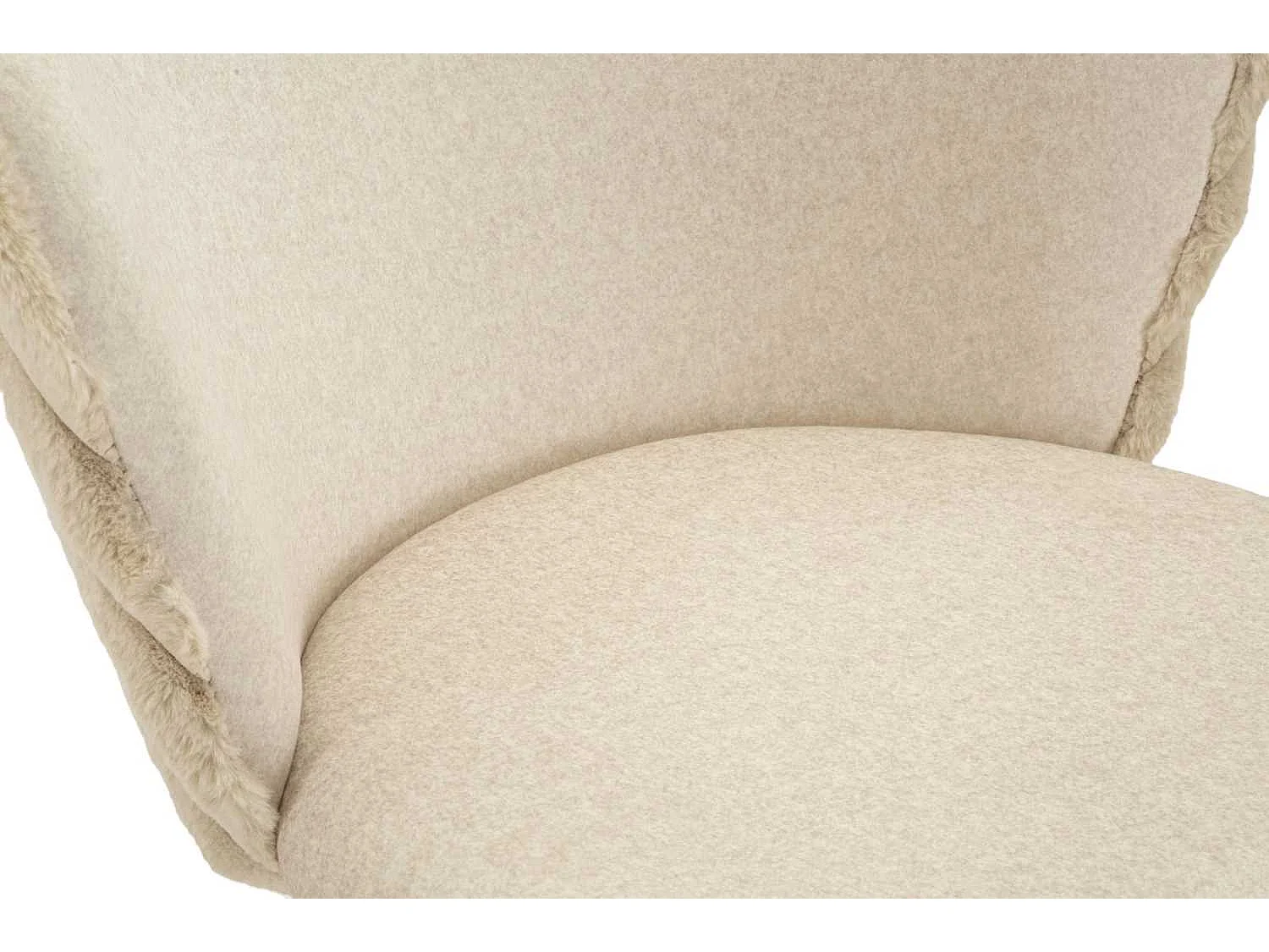 Alaska Barstol -B- Creme, Sæt med 2 stk. lavet af jern og polyester, moderne design med en sædehøjde på 77 cm - Modern Collection