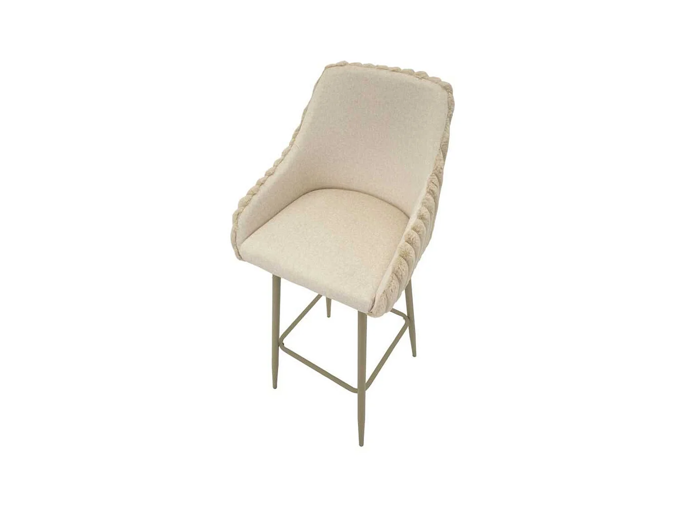 Fauteuil de bar en tissu et métal Alaska (Lot de 2)