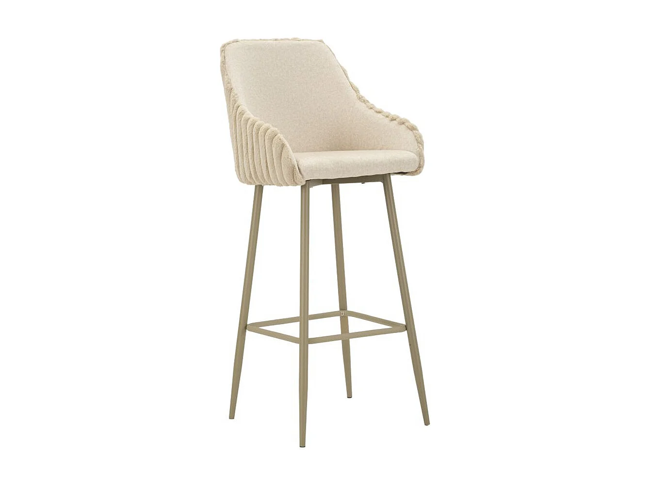 Lot de 2 Tabourets de Bar "Alaska" 111cm Crème