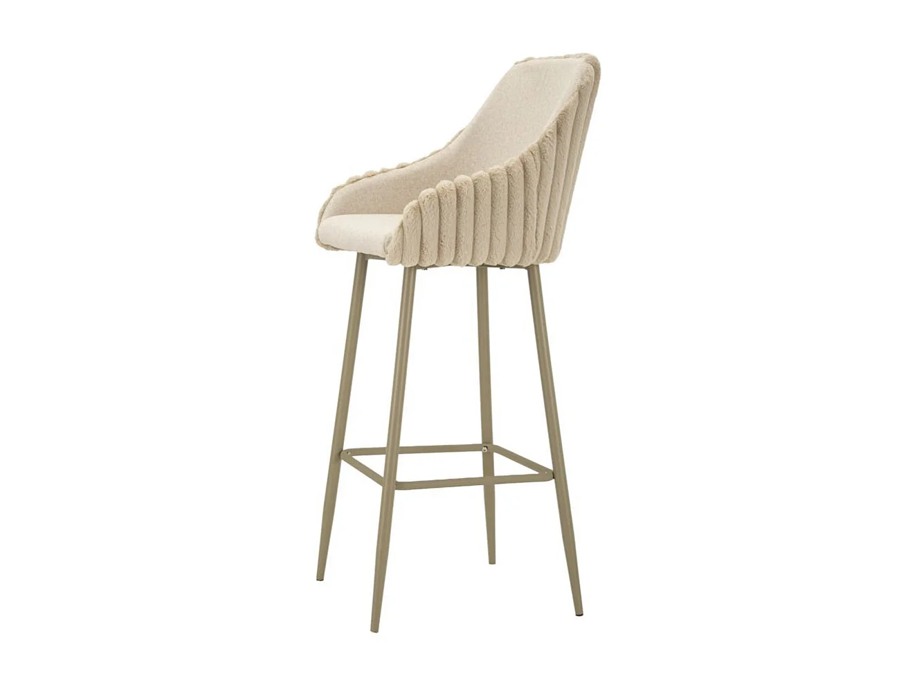 Lot de 2 Tabourets de Bar "Alaska" 111cm Crème