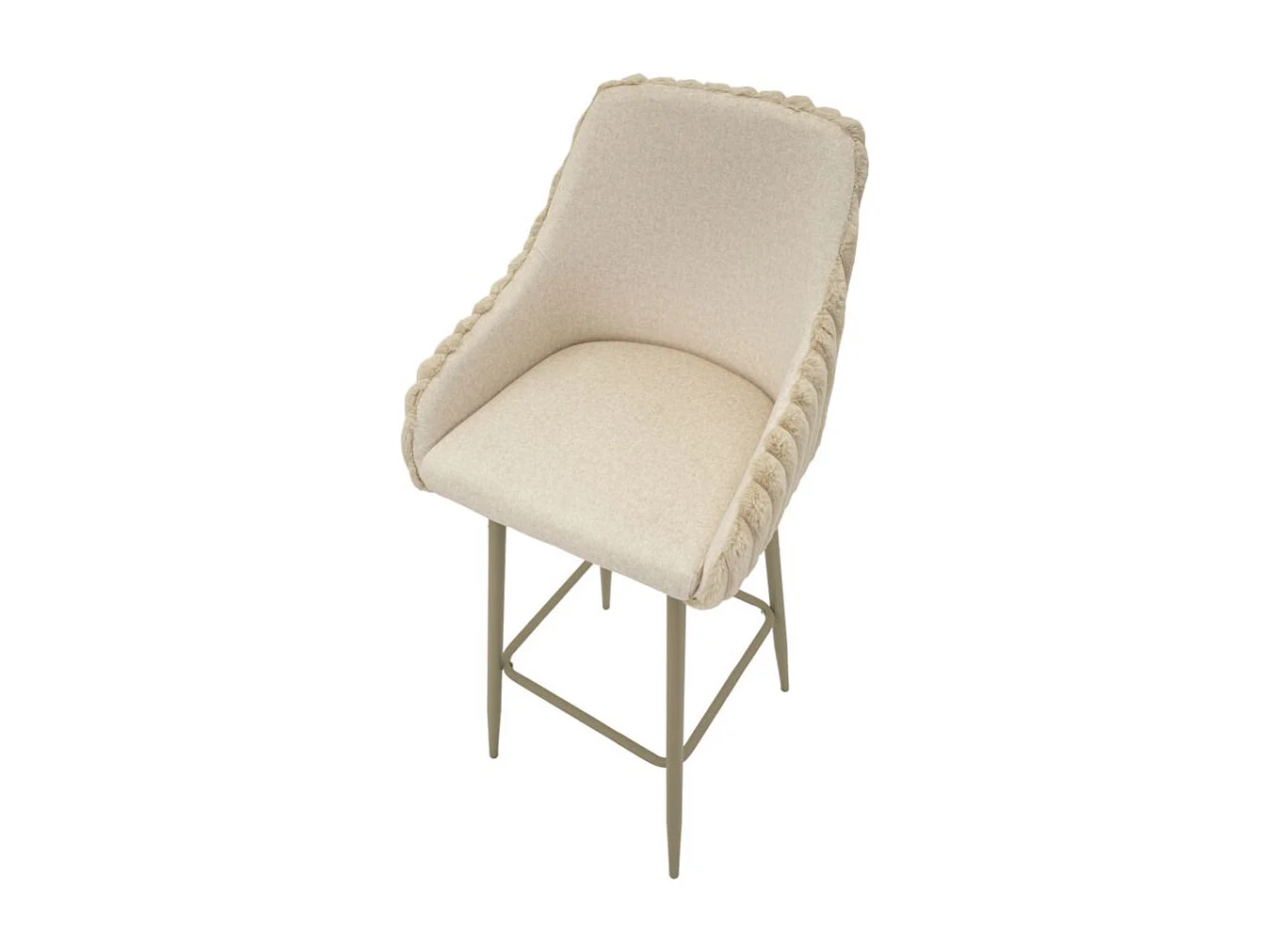 Lot de 2 Tabourets de Bar "Alaska" 111cm Crème