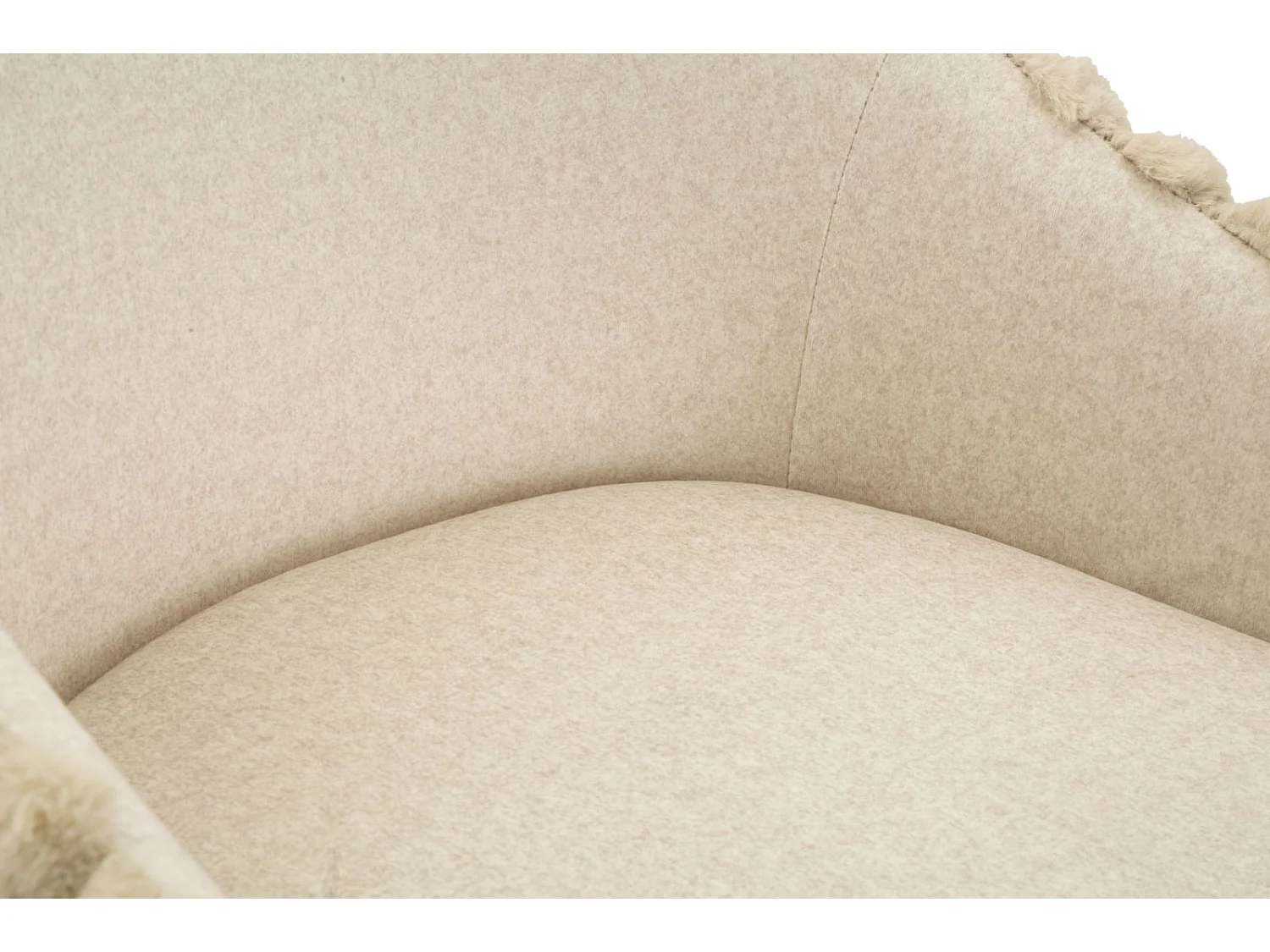 Alaska barstol -A- Cream, sæt med 2 lavet af jern og polyester, moderne design med en sædehøjde på 78 cm - Modern Collection
