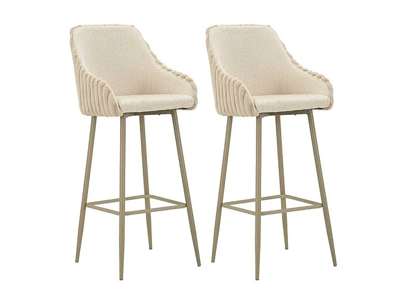 Fauteuil de bar en tissu et métal Alaska (Lot de 2)