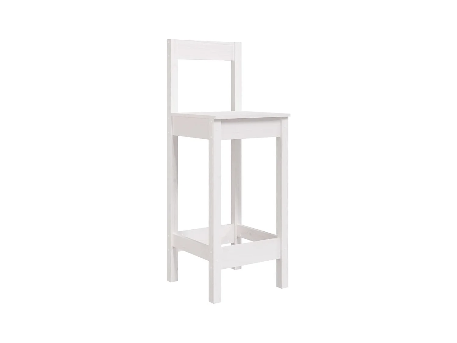 Chaises de bar lot de 2 blanc 40x41,5x112 cm bois de pin solide