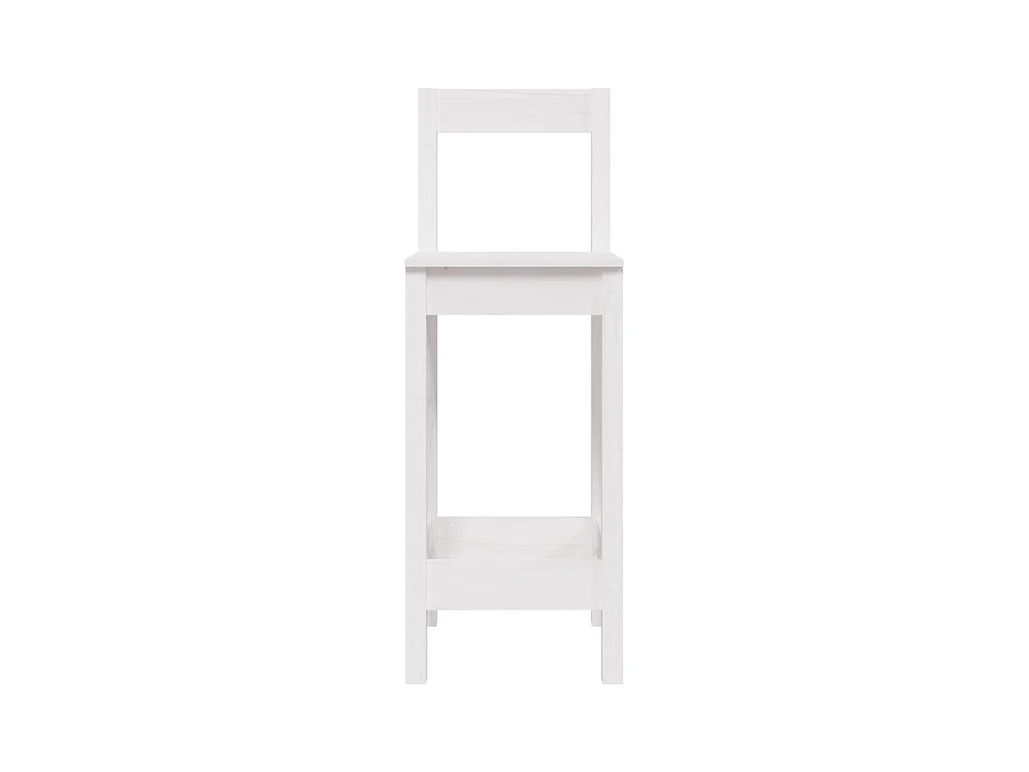 Chaises de bar lot de 2 blanc 40x41,5x112 cm bois de pin solide