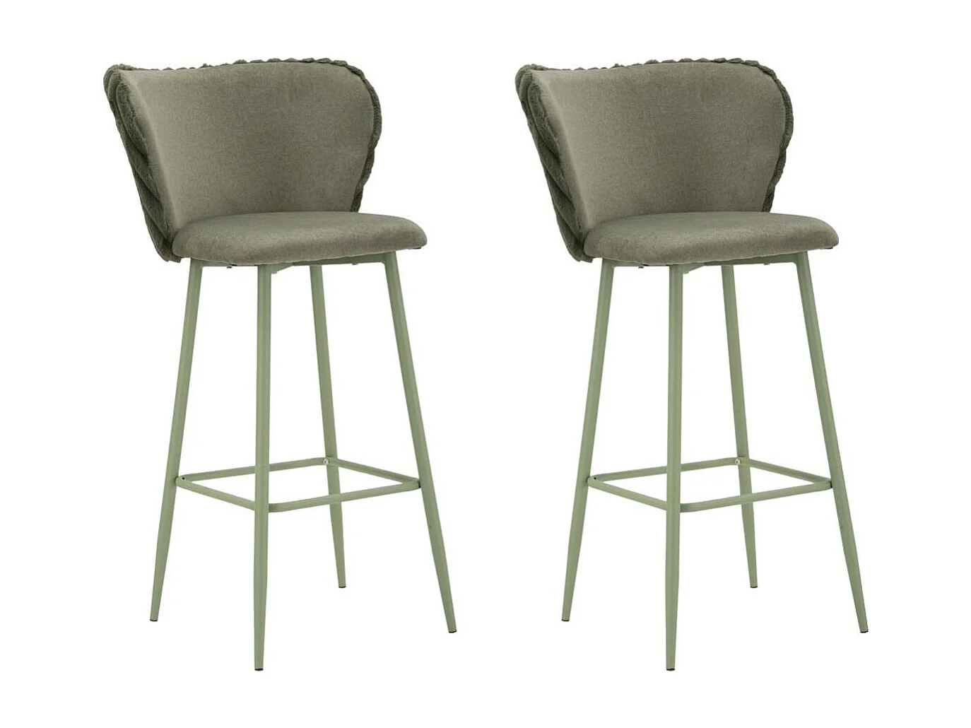 Lot de 2 Tabourets de Bar "Alaska" 106cm Vert
