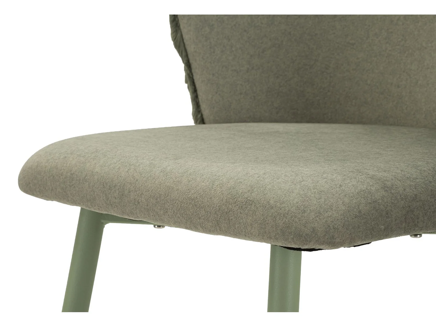 Banqueta Alaska -B- Verde, Conjunto de 2 em Ferro e Poliéster, Design Moderno com Altura do Assento 77 cm - Coleção Moderna