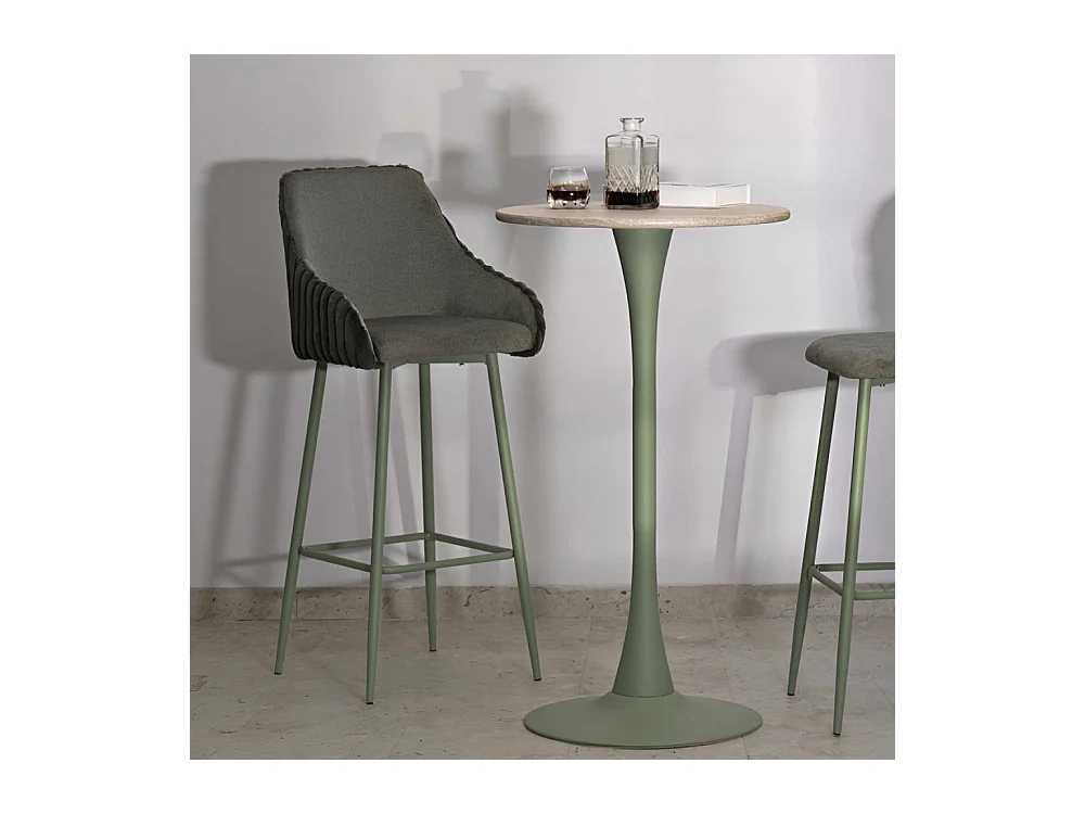 Fauteuil de bar en tissu et métal Alaska (Lot de 2)