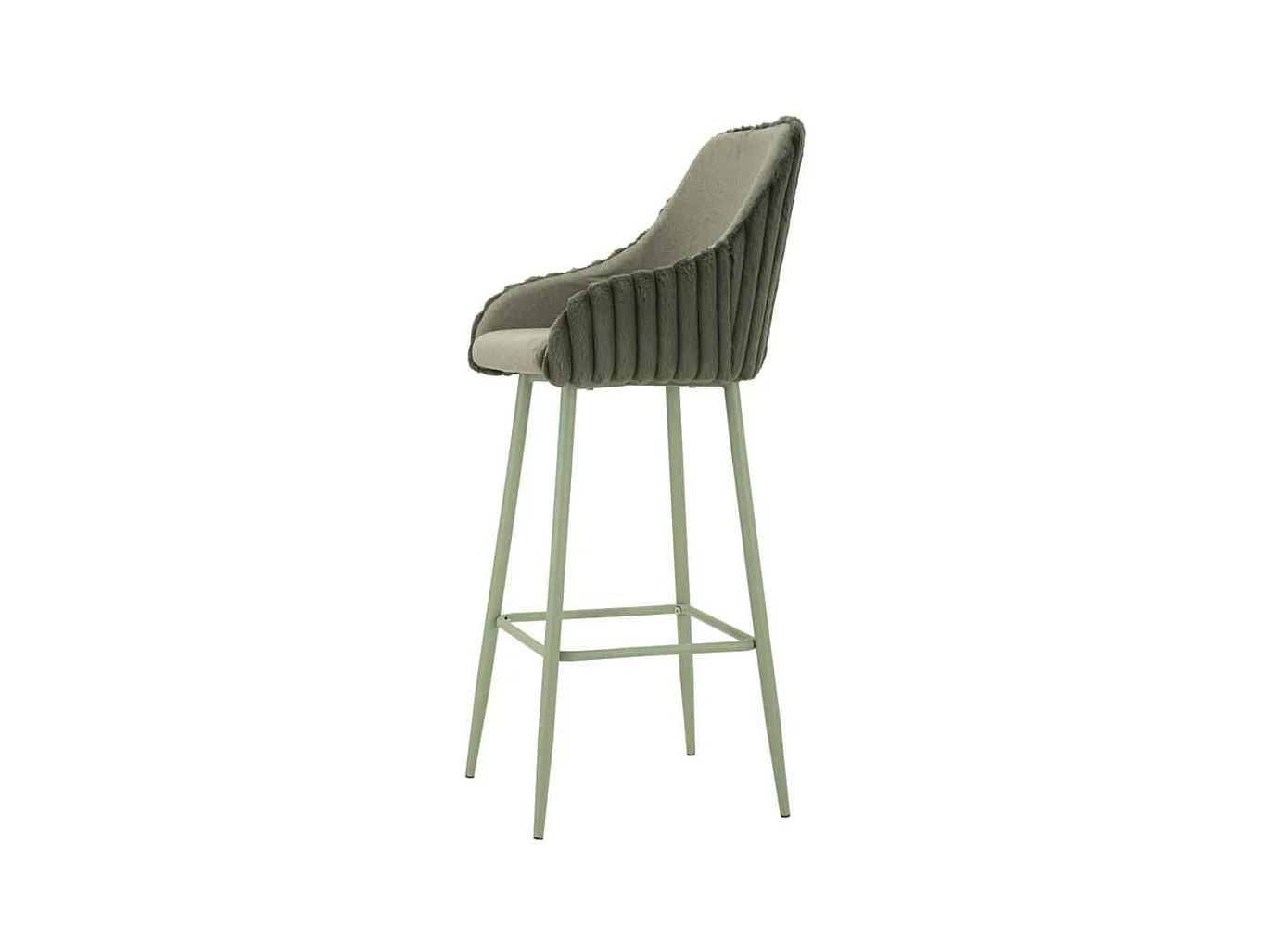 Fauteuil de bar en tissu et métal Alaska (Lot de 2)