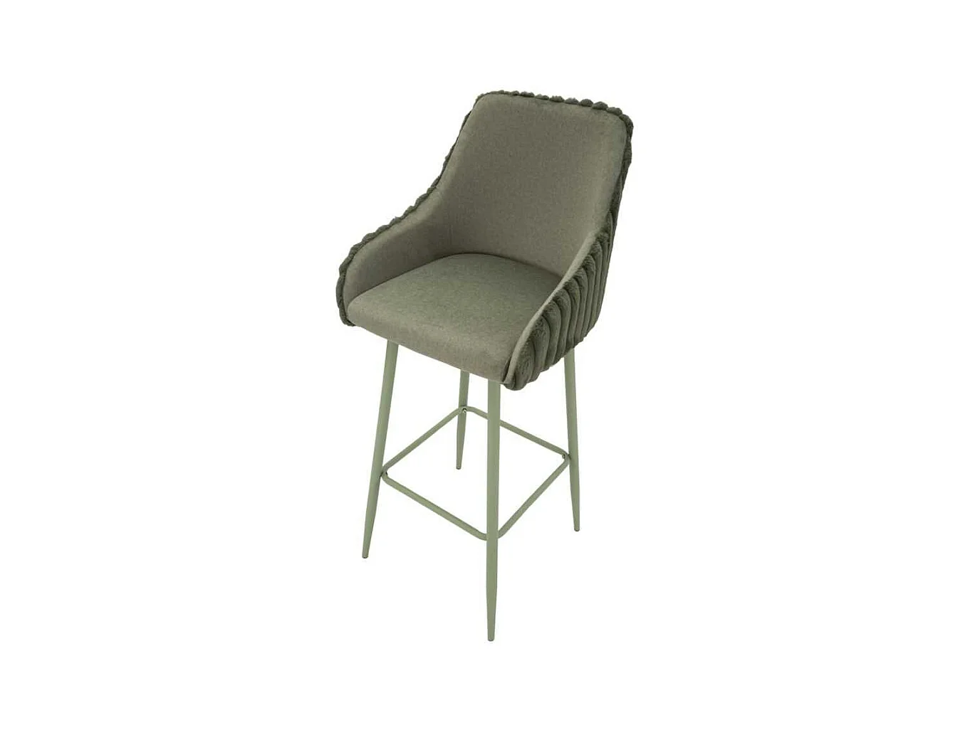 Fauteuil de bar en tissu et métal Alaska (Lot de 2)