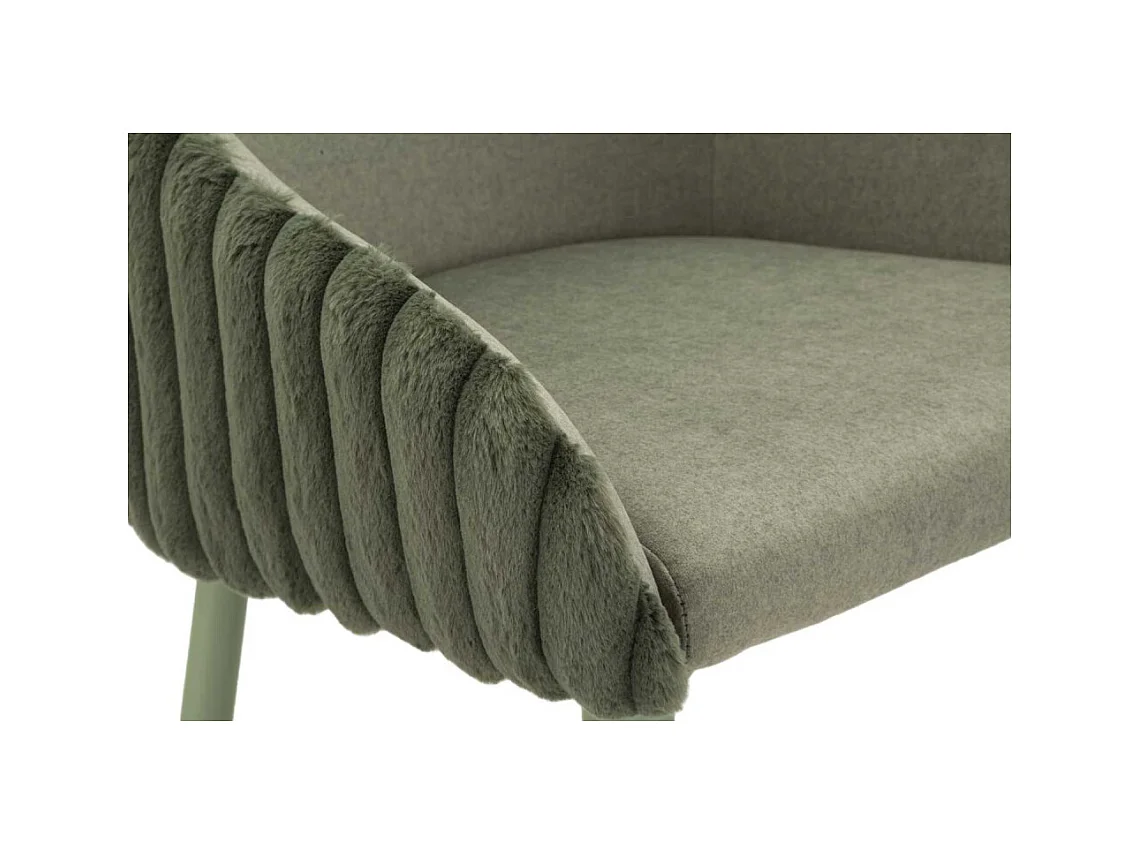 Fauteuil de bar en tissu et métal Alaska (Lot de 2)