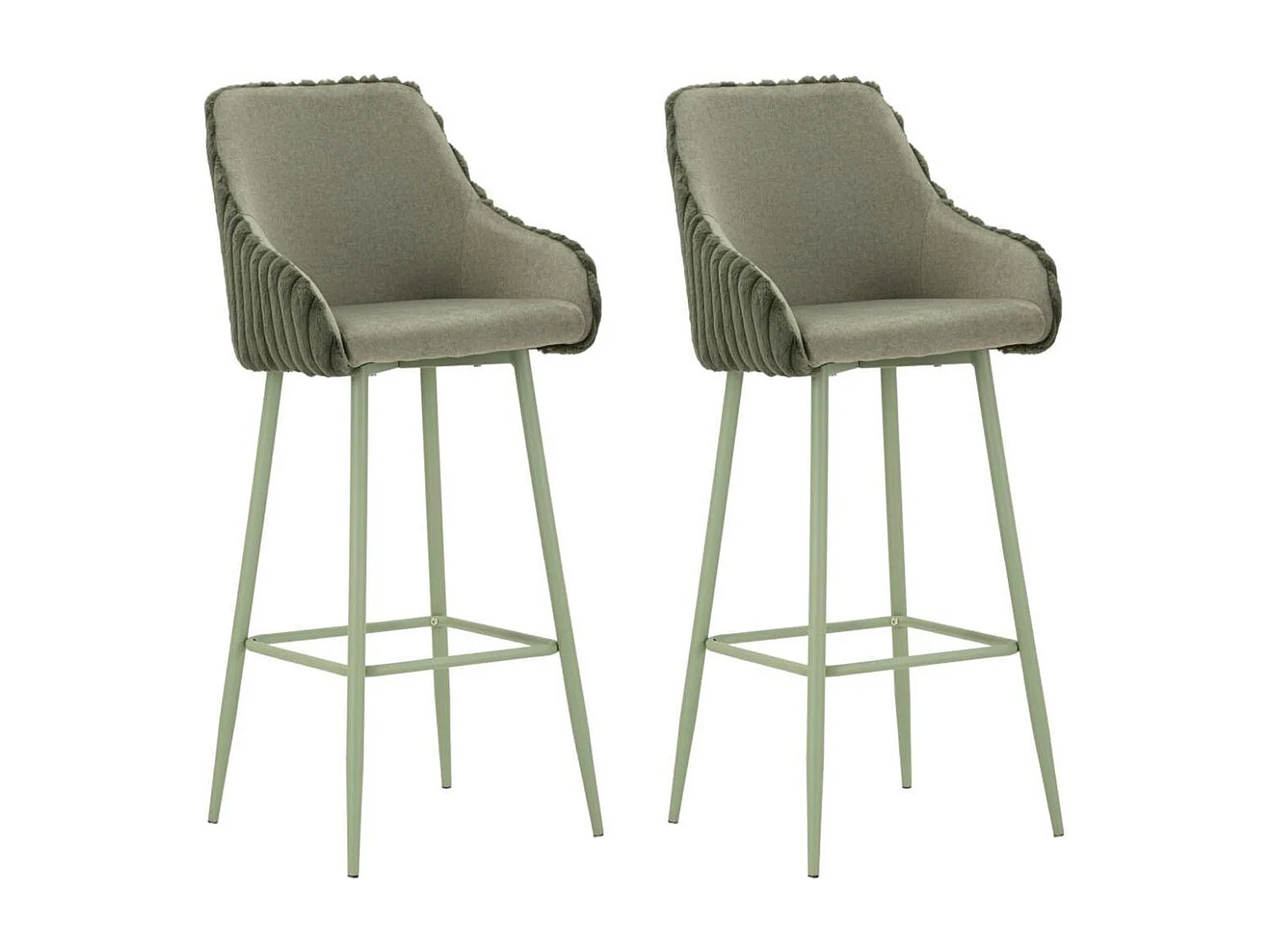 Lot de 2 Tabourets de Bar "Alaska" 111cm Vert