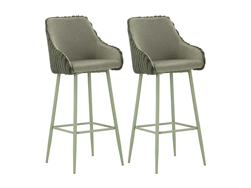 Fauteuil de bar en tissu et métal Alaska (Lot de 2)