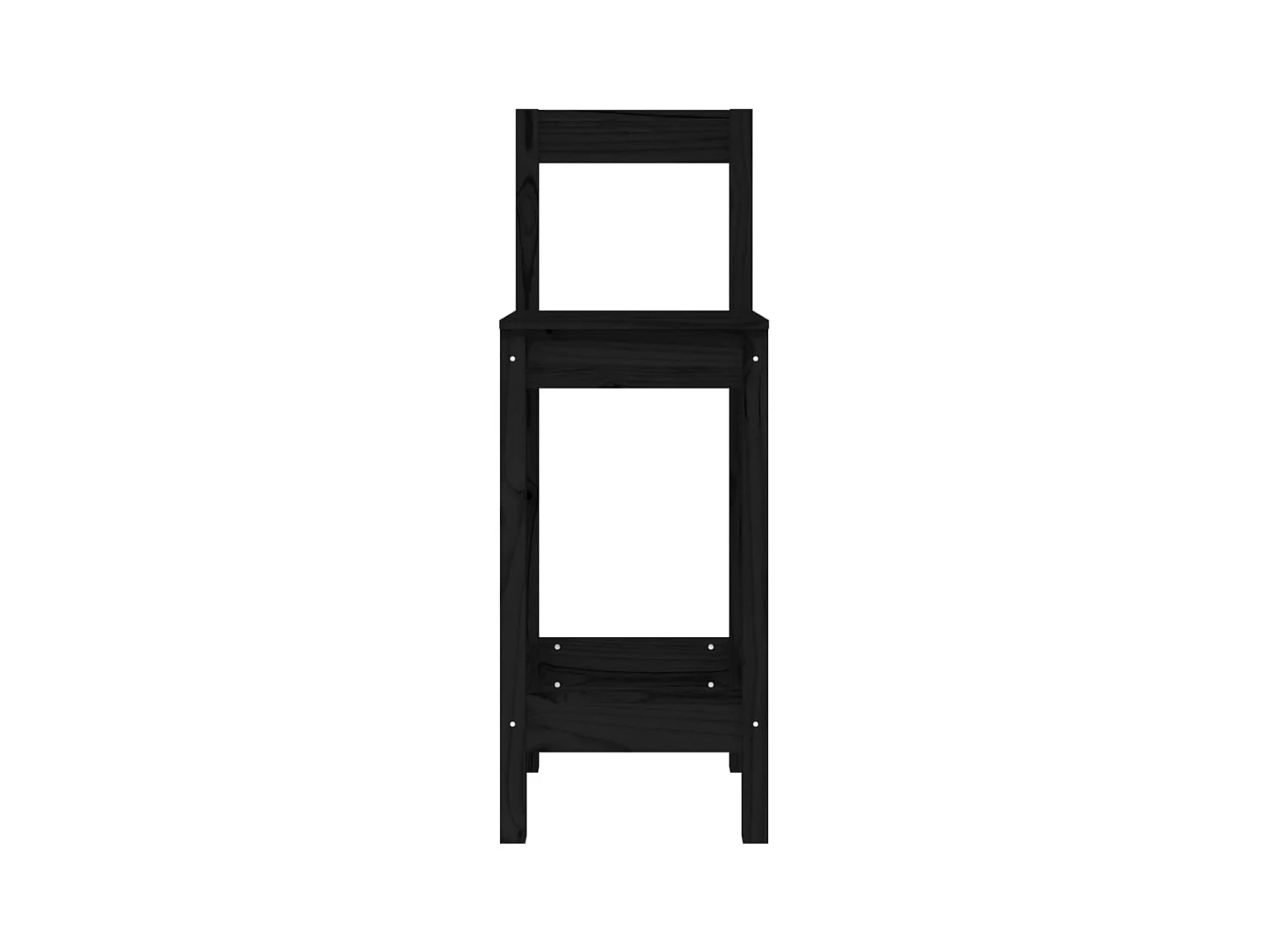 Taburetes altos 2 unidades madera maciza pino negro 40x41,5x112 cm