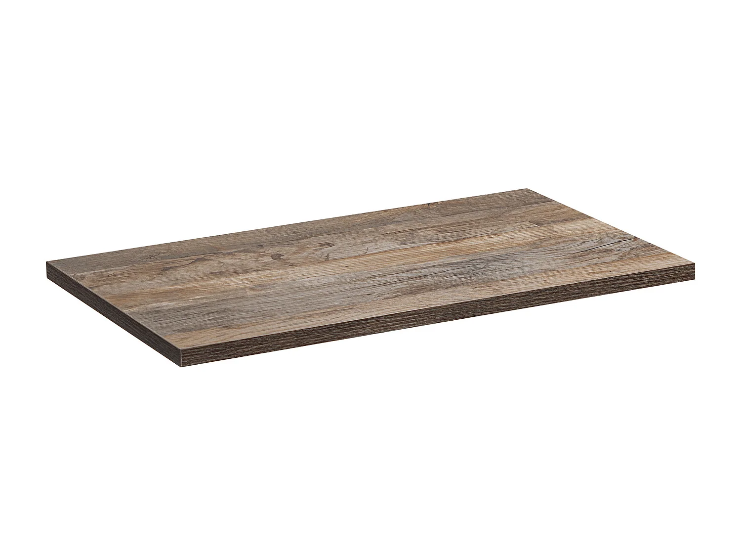 Ensemble de meubles Santa Fe Taupe 80 cm avec plan de toilette, vasque à poser Smile, meuble colonne et meuble miroir