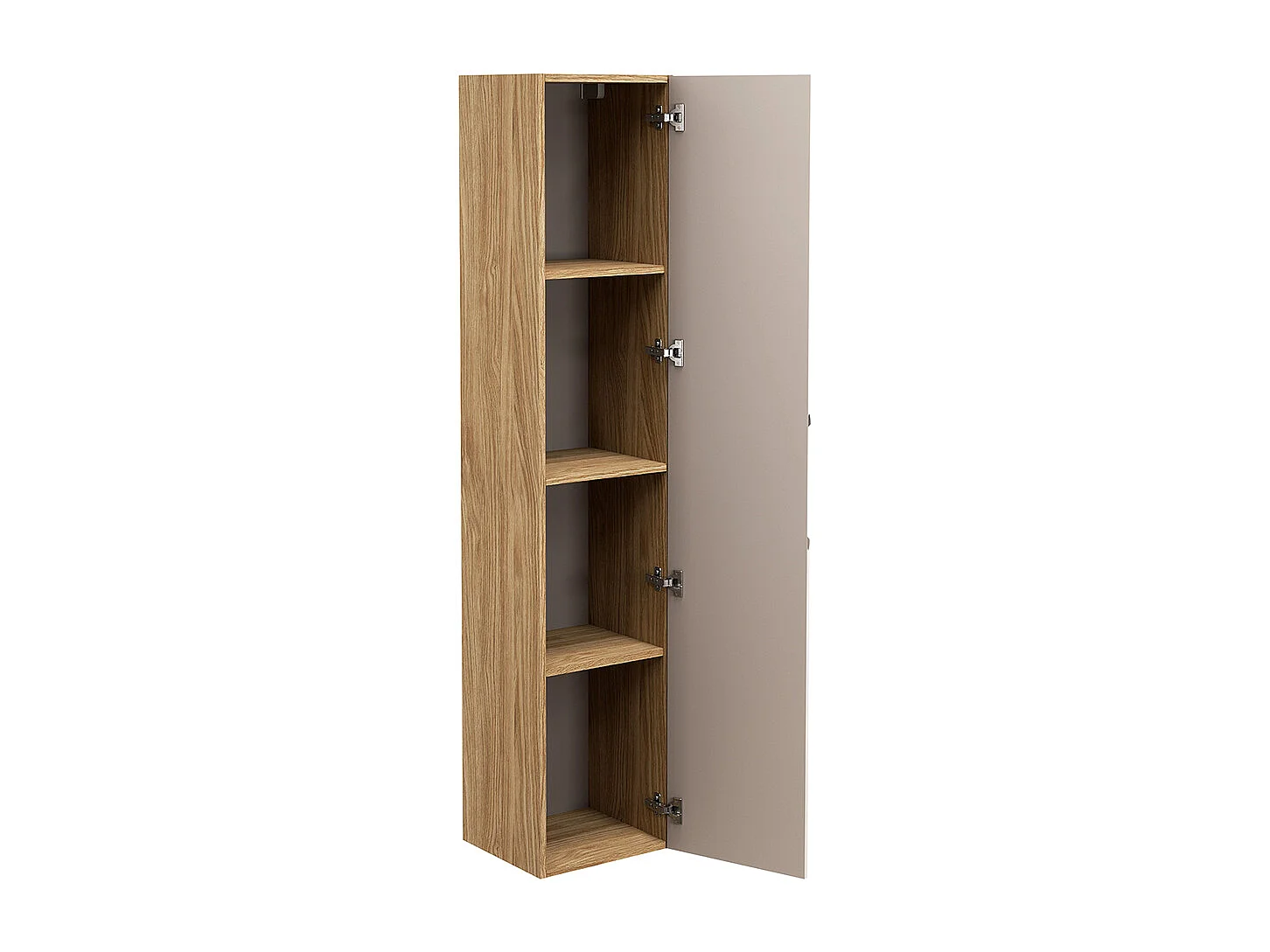 120 cm enkel tvättställsskåp och sockel Mallory Beige och trä