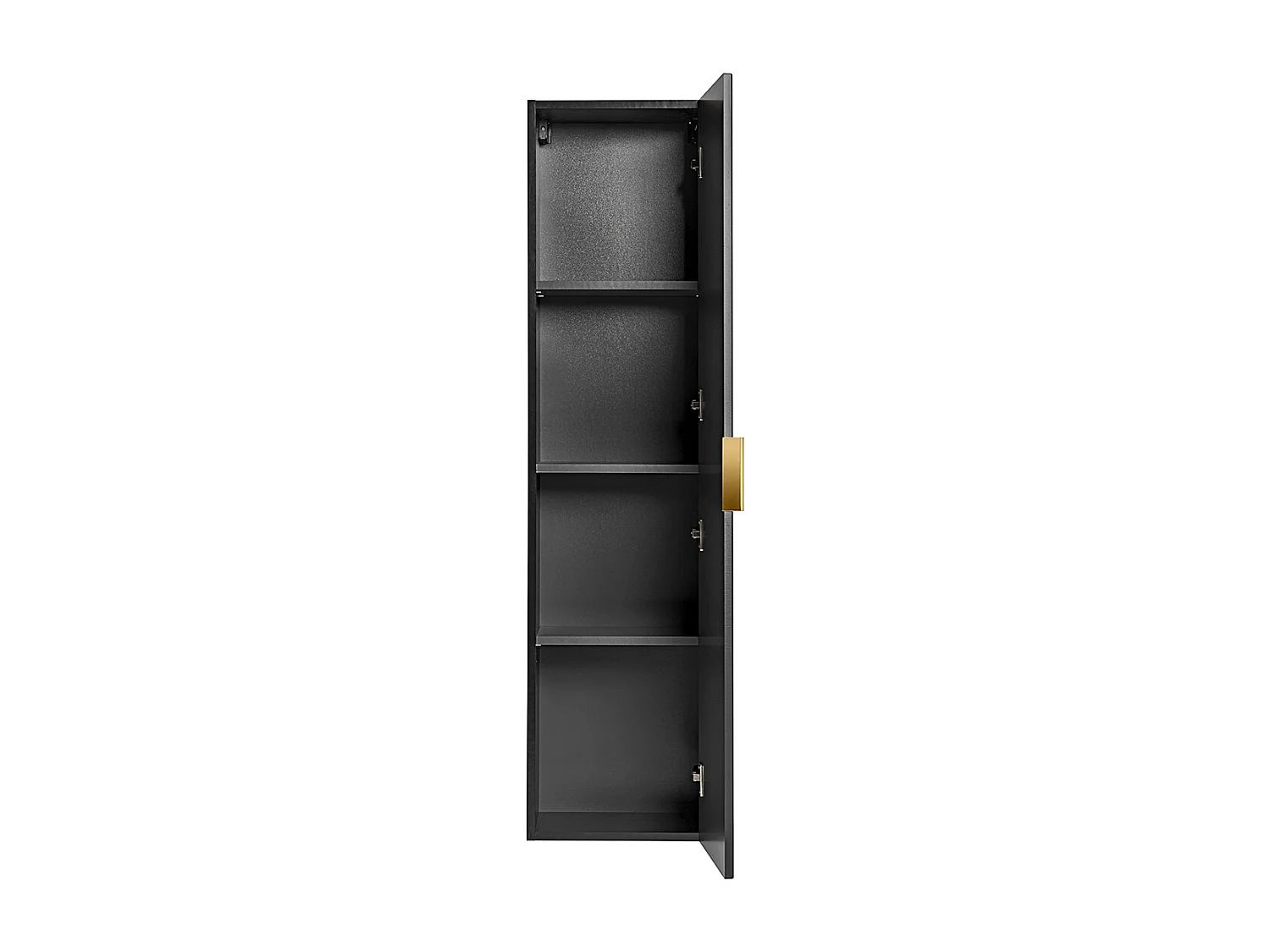 Ensemble meuble simple vasque 60cm miroir LED et colonne Adriel Noir