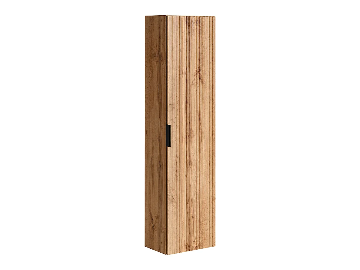 Ensemble meuble double vasque 120cm miroirs LED et colonne Adriel Bois