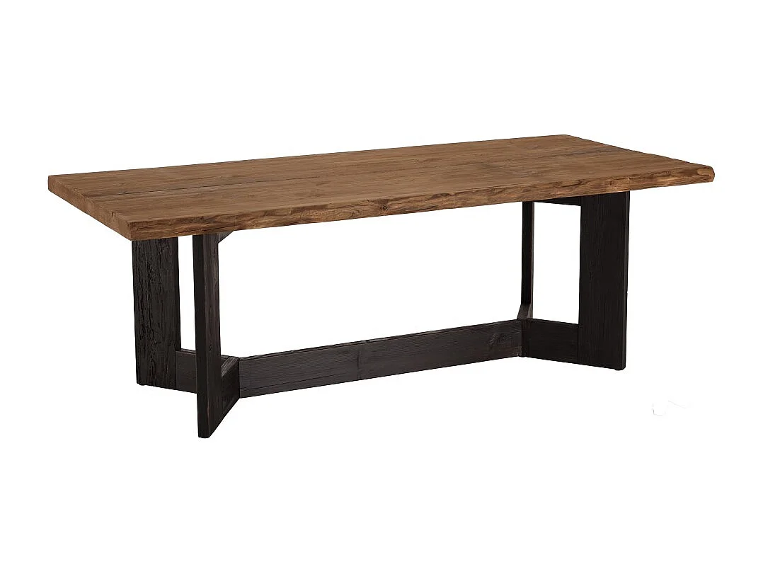 DANDY - Table à manger rect. 220x100cm bois pin recyclé