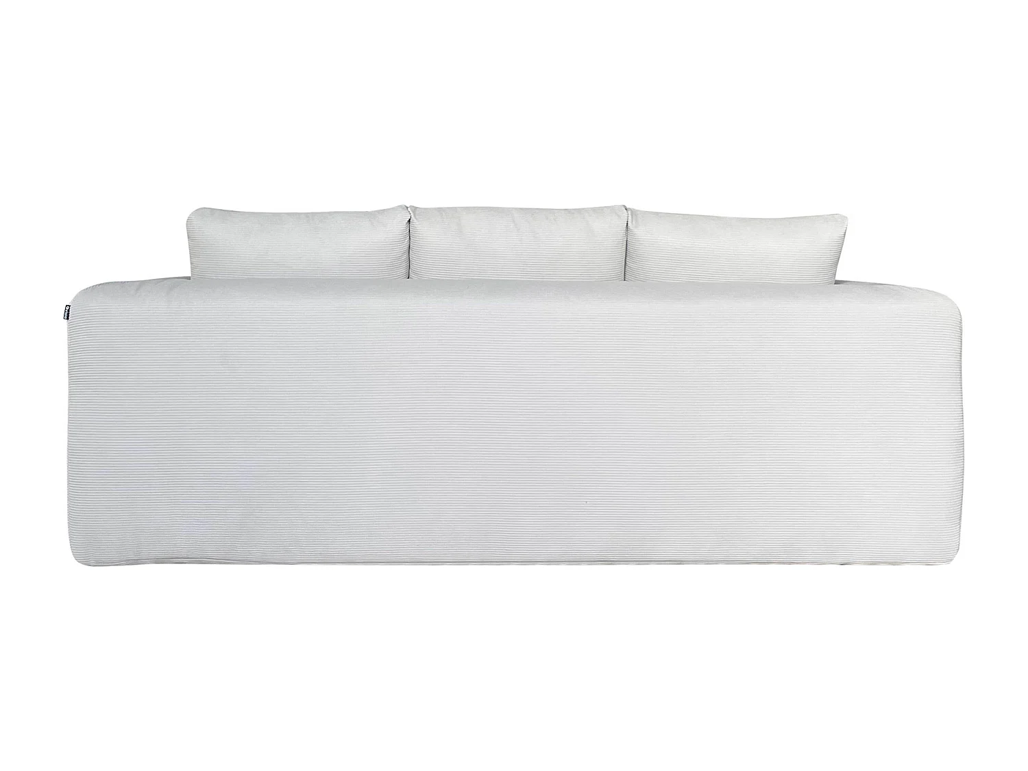 Canapé 3 places en tissu côtelé avec coussins écru L 200 cm