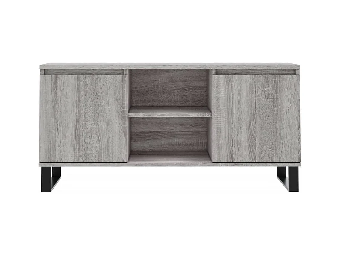 Meuble TV sonoma gris 104x35x50 cm bois d'ingénierie