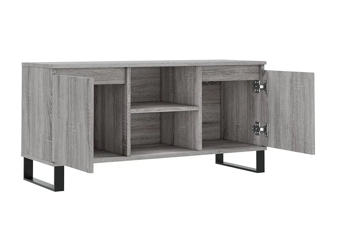Meuble TV sonoma gris 104x35x50 cm bois d'ingénierie