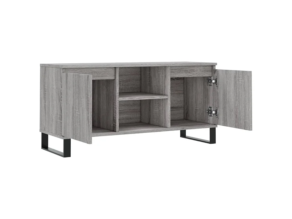 Mobile Porta TV Grigio Sonoma 104x35x50 cm in Legno Multistrato