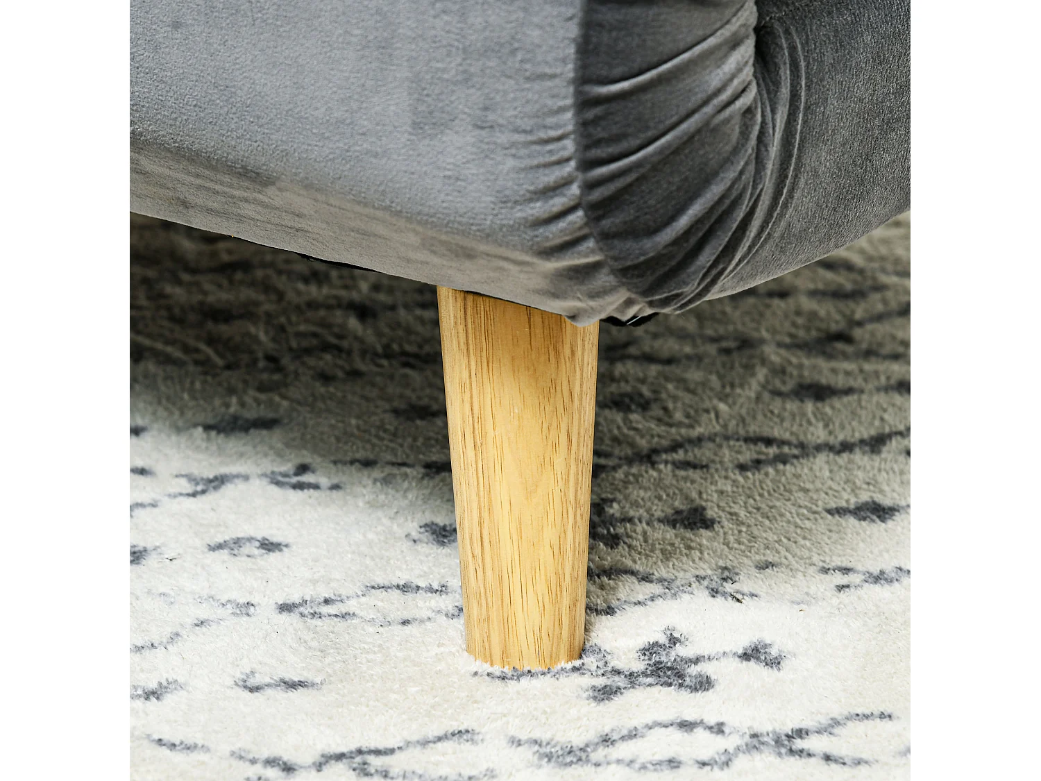 Saco de dormir 2 en 1 con respaldo y cojín ajustables, cama de invitados gris, 72x78x79 cm