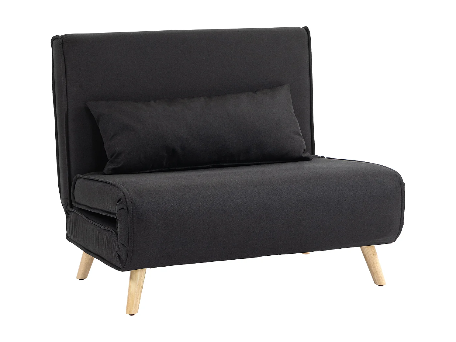 Poltrona cama e sofá-cama 2 em 1 até 350 kg, encosto ajustável, tecido efeito linho