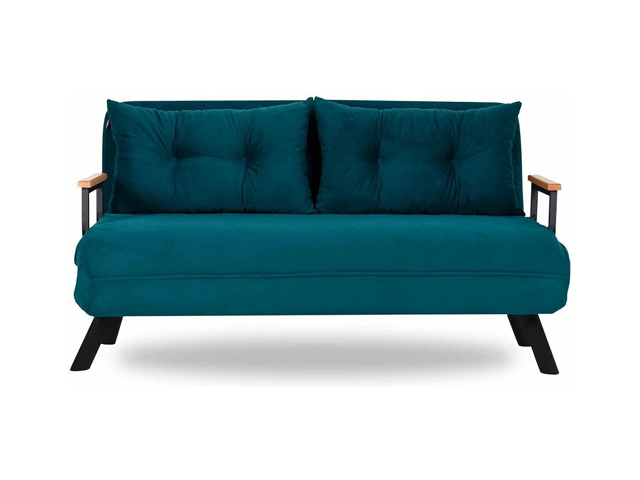 Canapé lit 2 places convertible en tissu avec pieds en métal L133 cm - SANDO