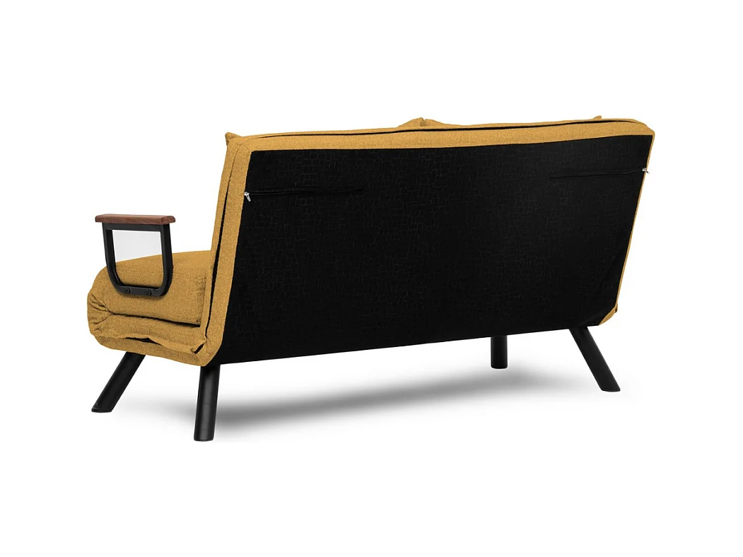 Canapé lit 2 places convertible en tissu avec pieds en métal L133 cm - SANDO