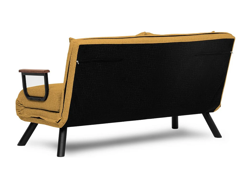 Schlafsofa für 2 Personen mit Stoffbezug und Metallfüßen L133 cm – SANDO