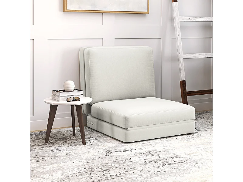 Bodensofa 3‑en‑1 velluto trasformabile canapé-lit rembourré crema 240 kg